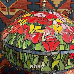 Huge Exquisite Handmade Stained Glass Tiffany Style Table Lamp (INV201)