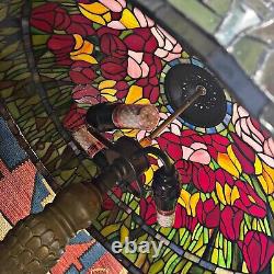 Huge Exquisite Handmade Stained Glass Tiffany Style Table Lamp (INV201)