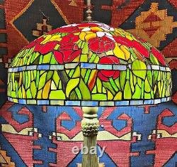 Huge Exquisite Handmade Stained Glass Tiffany Style Table Lamp (INV201)