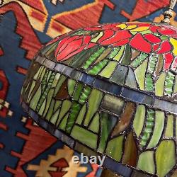 Huge Exquisite Handmade Stained Glass Tiffany Style Table Lamp (INV201)