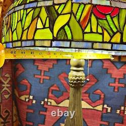 Huge Exquisite Handmade Stained Glass Tiffany Style Table Lamp (INV201)