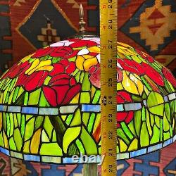 Huge Exquisite Handmade Stained Glass Tiffany Style Table Lamp (INV201)