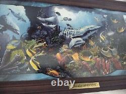 Illuminated Stained Glass Jewels of the Sea Painting with COA