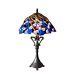 Iris Floral Tiffany Style Stained Glass Table Lamp 26 Tall 19 Shade Handcrafted