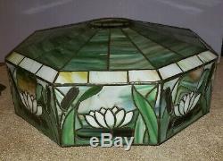 J. A. Whaley Arts & Crafts Leaded Slag Stained Glass Lamp Tiffany Handel Era