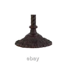 JONATHAN Y Floor Lamp 0.5 Stained Glass Shade Soldered Metal Bronze Torchiere
