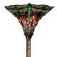 Jeweled Dragonfly Torchiere Lamp Floor Lamp Tiffany Style Stained Glass 18in
