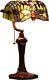 L10058 Dragonfly Tiffany Style Stained Glass Banker Table Lamp With 10-inch Wide