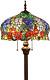 L10574 Wisteria And Rose Flower Tiffany Style Stained Glass Floor Lamp With 16 I