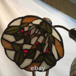 L10625 Mermaid and Lily Flowers Tiffany Style Stained Glass Accent Table Lamp, 2