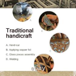 L10653 Butterfly Tiffany Style Stained Glass Accent Table Lamp Night Light for L