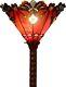 L10682 Baroque 67 Inch Tiffany Style Stained Glass Torchiere Floor Lamp Wit