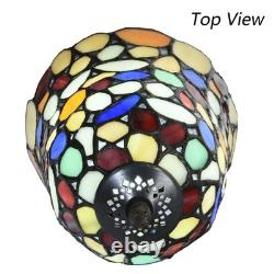 L10729 Colored Cobblestone Tiffany Style Stained Glass Table Lamp with 6-inch