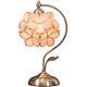 L10732 Tiffany Style Stained Glass Flower Petal Table Lamp With Brass Base Fo