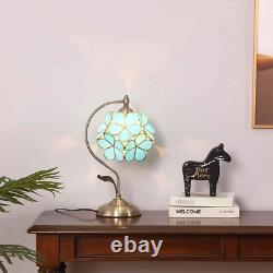 L10752 Cherry Blossom Tiffany Style Stained Glass Table Lamp with Petal Lampshad