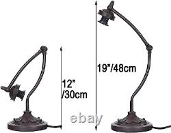 L10759 Rose Flower Tiffany Style Stained Glass Rocker Arm Desk Lamp Night Light