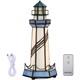 L10776 Lighthouse Tiffany Style Stained Glass Accent Table Lamp Night Light F