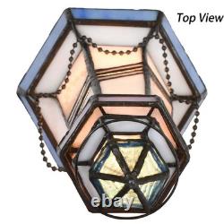 L10776 Lighthouse Tiffany Style Stained Glass Accent Table Lamp Night Light f