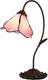 L10810 Flower Tiffany Style Stained Glass Table Lamp With 8-inch Wide Bent Glass