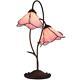 L10811 Flower Tiffany Style Stained Glass Table Lamp With 8-inch Wide Bent Gl