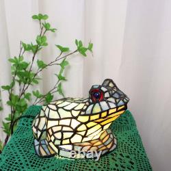 L10829 Frog Table Lamp Tiffany Style Stained Glass Accent Night Light for Home D