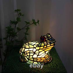 L10829 Frog Table Lamp Tiffany Style Stained Glass Accent Night Light for Home D