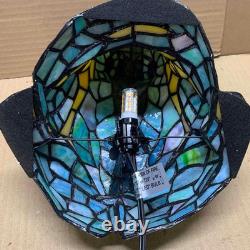 L10829 Frog Table Lamp Tiffany Style Stained Glass Accent Night Light for Home D