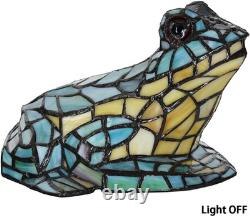 L10829 Frog Table Lamp Tiffany Style Stained Glass Accent Night Light for Home D
