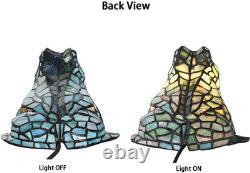 L10829 Frog Table Lamp Tiffany Style Stained Glass Accent Night Light for Home D