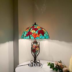 L10883 Tiffany Style Stained Glass Table Lamp Double Lit for Home Decor 16Wx2