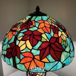 L10883 Tiffany Style Stained Glass Table Lamp Double Lit for Home Decor 16Wx2