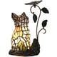 L10891 Tiffany-style Stained Glass Cat Accent Table Lamp Adorable Orange Ca