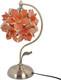 L10922 Tiffany Style Stained Glass Flower Petal Table Lamp With Brass Base For H