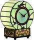 L10970 Cat And Mouse Tiffany Style Stained Glass Desk Clock Table Lamp