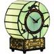 L10970 Cat And Mouse Tiffany Style Stained Glass Desk Clock Table Lamp For Ho