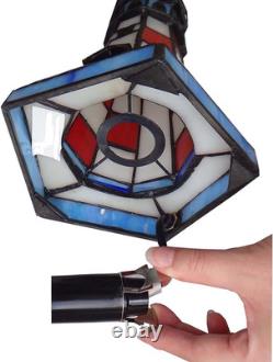 L11005 Lighthouse Tiffany Style Stained Glass Accent Table Lamp Night Light for