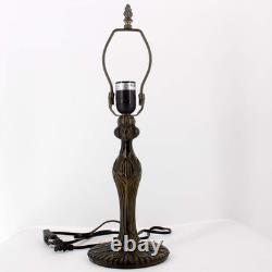 Lamp Stained Glass Table Lamp Red Wisteria Style Desk Bedside Reading Light