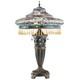 Lamp Tiffany Style Cabochon Glamorous Glass Stained Table Accent Light Colorful