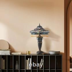 Lamp Tiffany Style Cabochon Glamorous Glass Stained Table Accent Light Colorful