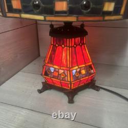 Lamp Tiffany Victorian Style Table Stained Glass Vintage Shade Light Desk 23