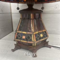 Lamp Tiffany Victorian Style Table Stained Glass Vintage Shade Light Desk 23