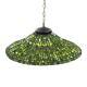 Large 2-foot Gorgeous Tiffany-style Leaded Hanging Lamp Green Slag