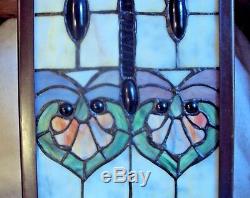 Large 24 Tiffany Style Stained Glass Floor Table Lamp Piller Tower Plant Stand