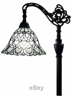 Large Floor Lamp Stained Glass Tiffany Style Accent Light Craftsman Victorian