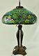 Large Vintage 22 Tiffany Style Berries Leaves Leaded Stained Glass Table Lamp