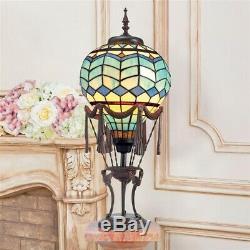 Le Flesselles Hot Air Balloon Illuminated Design Toscano Stained Glass Lamp