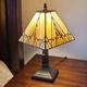 Lighting Tiffany Style Mission Table Lamp With Vintage Stained Glass Decor