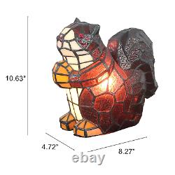 Lovely Tiffany Stained Glass Squirrel Table Lamps Lampshade Night Lighting Gift