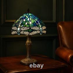 Luxury Dragonfly Tiffany Style Stained Glass Table Lamp 18 Art Nouveau Decor