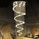 Luxury Pendant Crystal Chandelier Spiral Rain Drop Ceiling Lamp Lighting Fixture